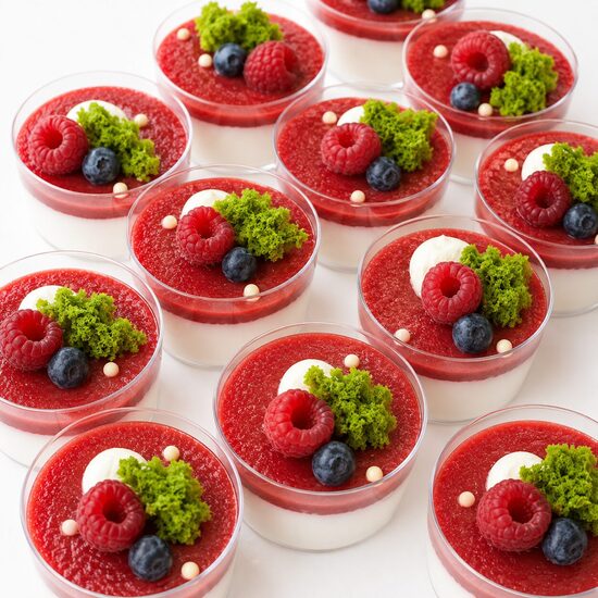 Panna cotta "Braškės"