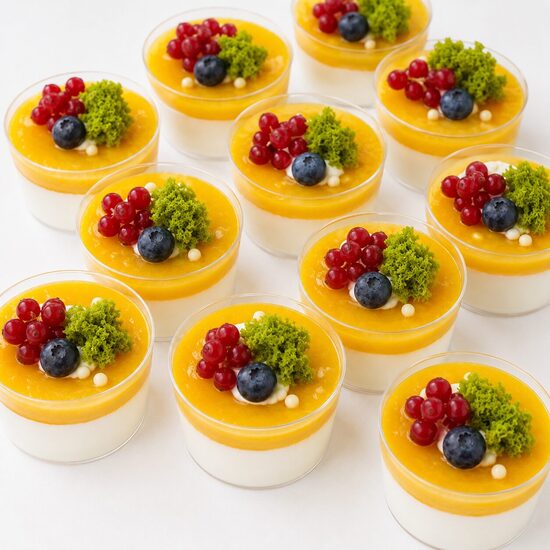 Panna cota "Mangai-pasiflorai"